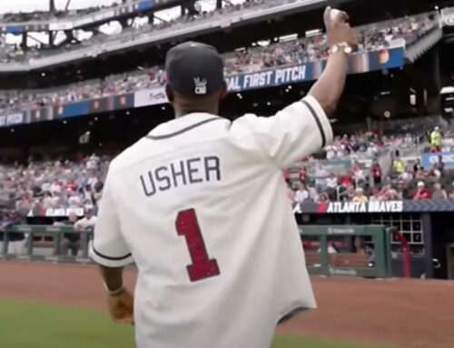 Usher Throws First Pitch On His Bobblehead Night At Atlanta Braves Game