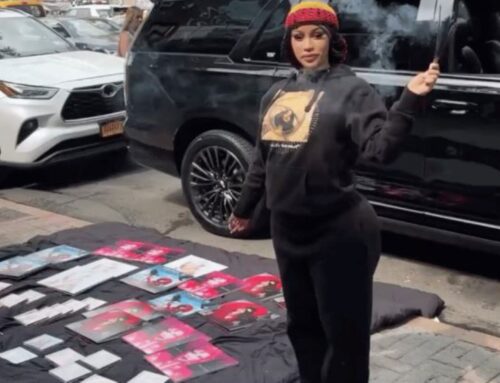 Cardi B Sells Copies Of Her New Album On The Streets of New York