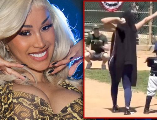 Cardi B Throws First Pitch at Son’s Baseball Game